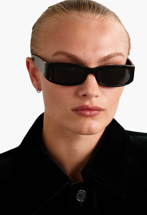 Rectangle-Frame Tortoiseshell Acetate Sunglasses